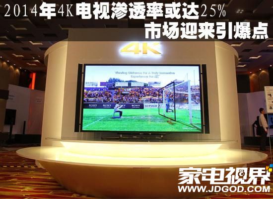 2014年4K电视渗透率或达25% 市场迎来引爆点