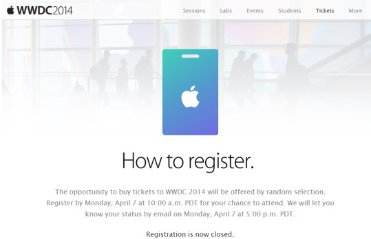 苹果全球开发者大会门票改为抽签制