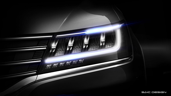 矩阵式全LED如意大灯曝光荣威超级互联网SUV将于北京车展亮相
