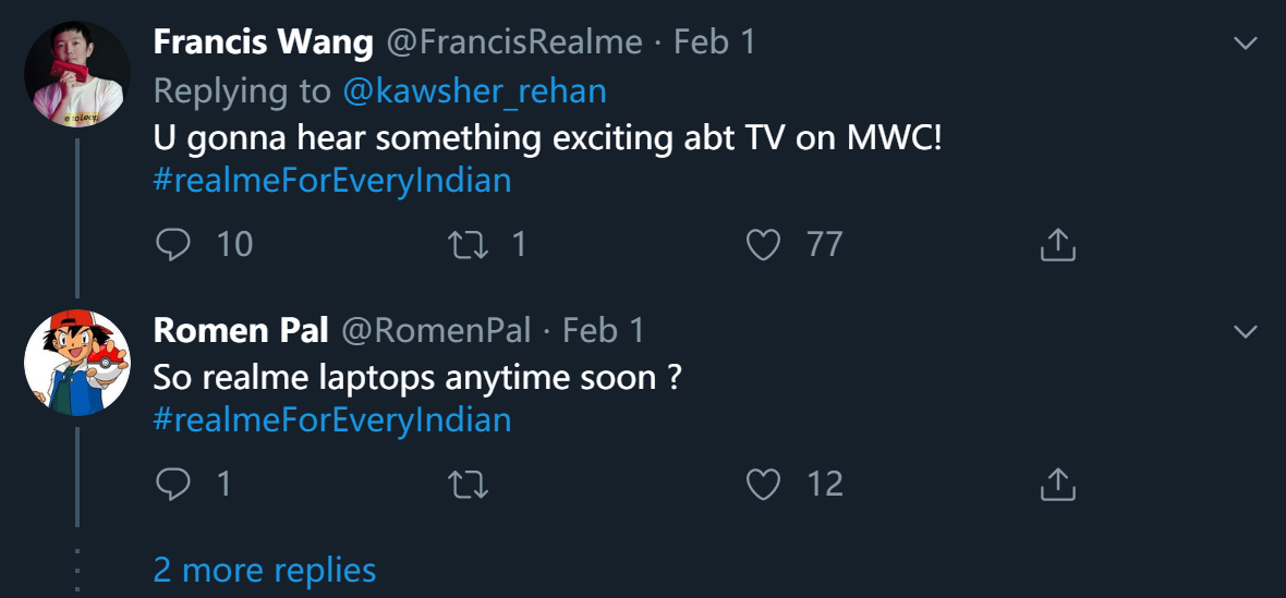 首发印度，realme或将于MWC 2020推出电视产品