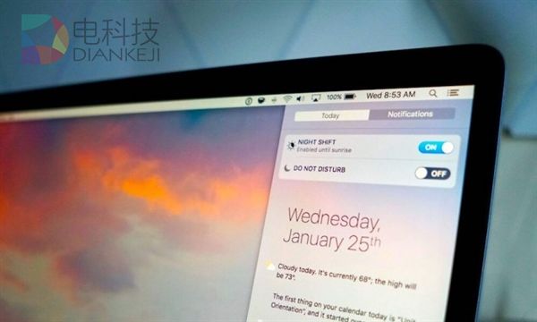 苹果发布macOS重大更新：加入了Night Shift模式