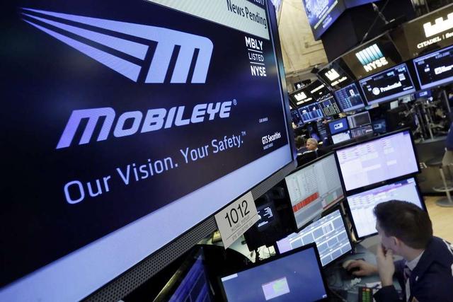 收购消息刺激Mobileye股价大涨28% 英特尔股价跌2%