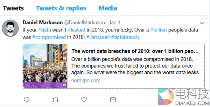 网络安全形势严峻：2018年度共计有10亿网民数据遭外泄