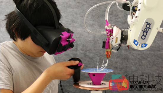 6DoF机器人3D打印机可实时模仿用户的动作