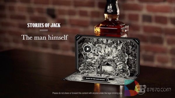 Jack Daniel用AR将威士忌酒瓶变成了故事书